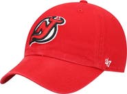 '47 Men's '47 Red New Jersey Devils Clean Up Logo Adjustable Hat