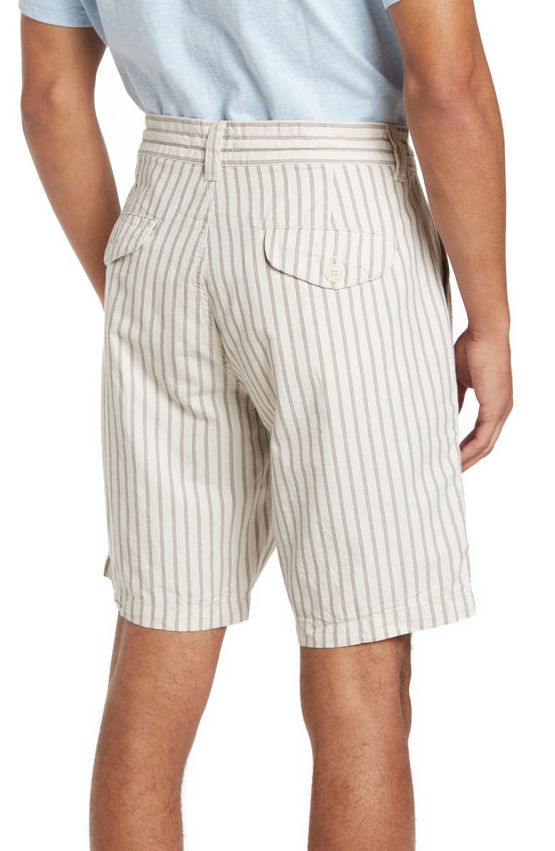 Slate & Stone Stripe Pleated Chino Shorts, Alternate, color,