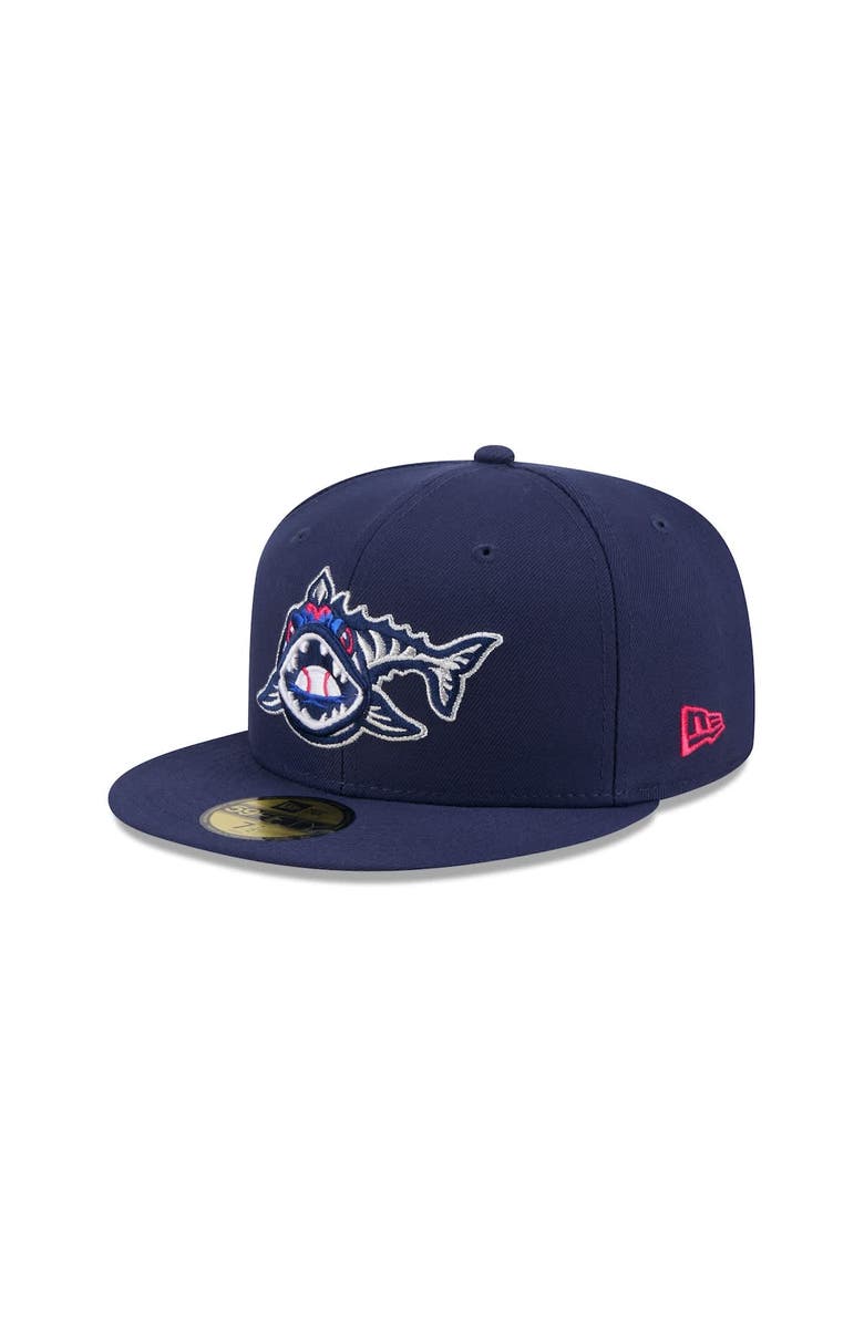New Era Men's New Era Navy Pensacola Blue Wahoos Theme Nights 59FIFTY Fitted Hat, Main, color,