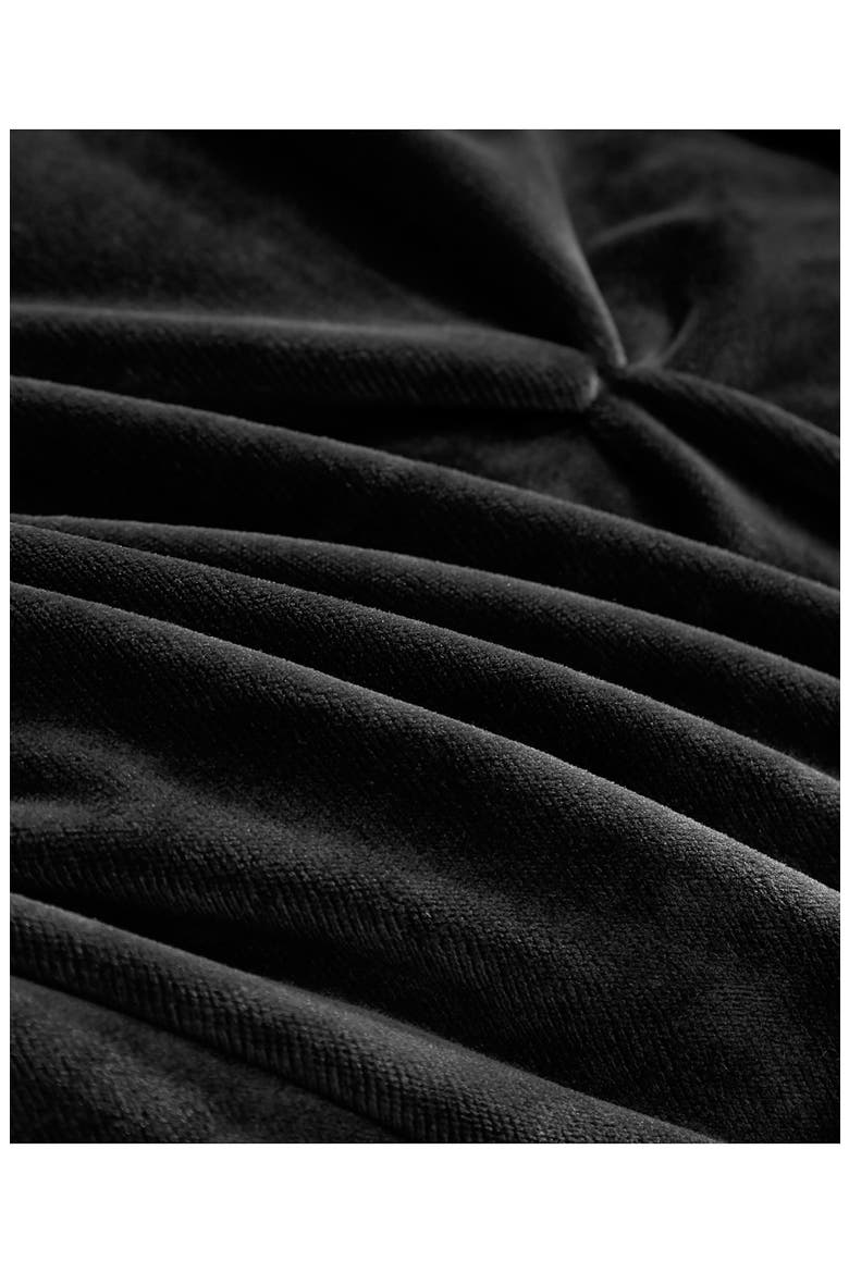 Kiss 5-Piece Pleat Plush Comforter Set, Alternate, color, BLACK