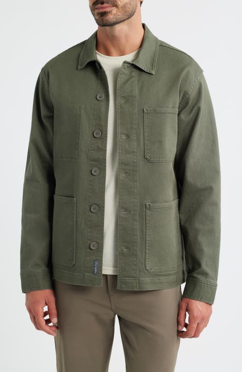 Free Fly Folly Stretch Cotton Twill Chore Coat In Green