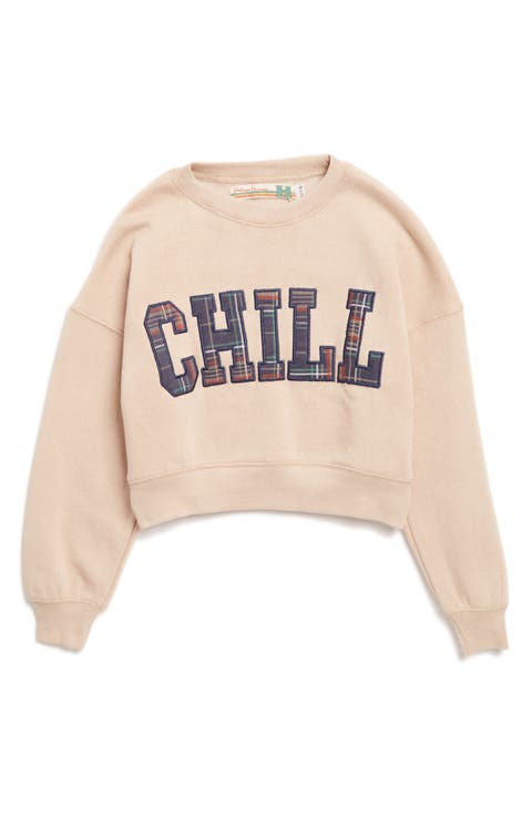Kids' Chill Patchwork Crewneck Sweatshirt (Big Kid)