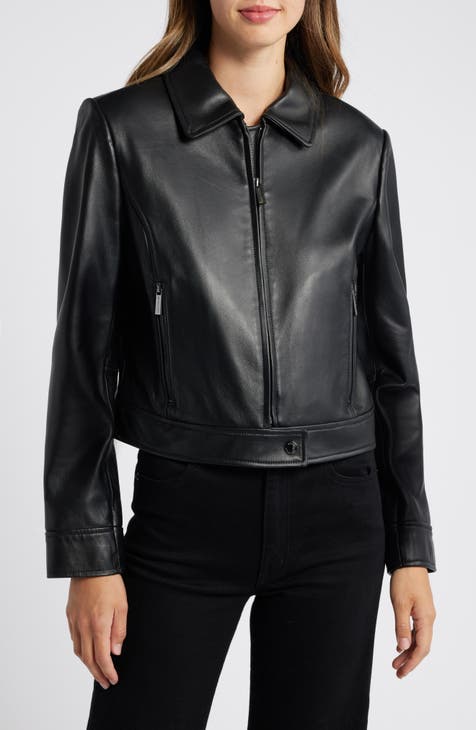 Micheal Kors Faux Leather deals Jacket