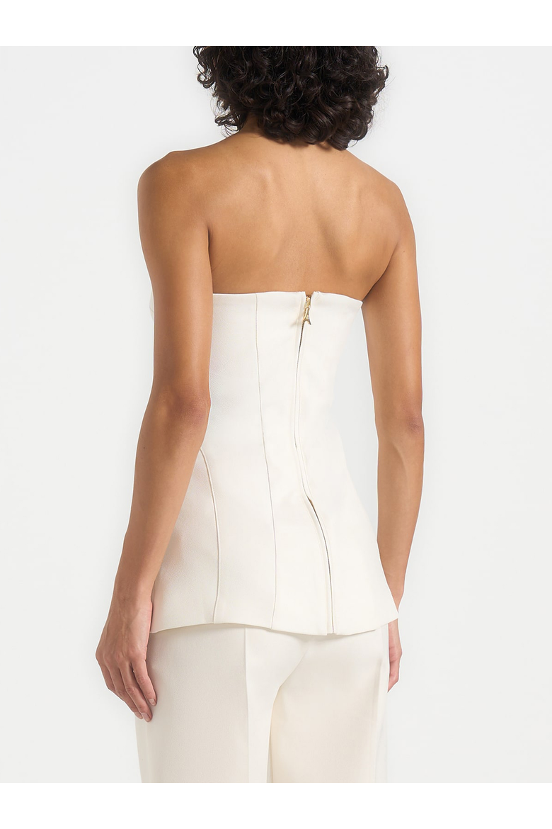 Viviane Clasp Detail Bandeau Top, Alternate, color, Off White