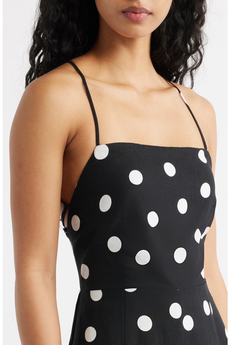 Doty Polka Dot Dress, Alternate, color, BLACK
