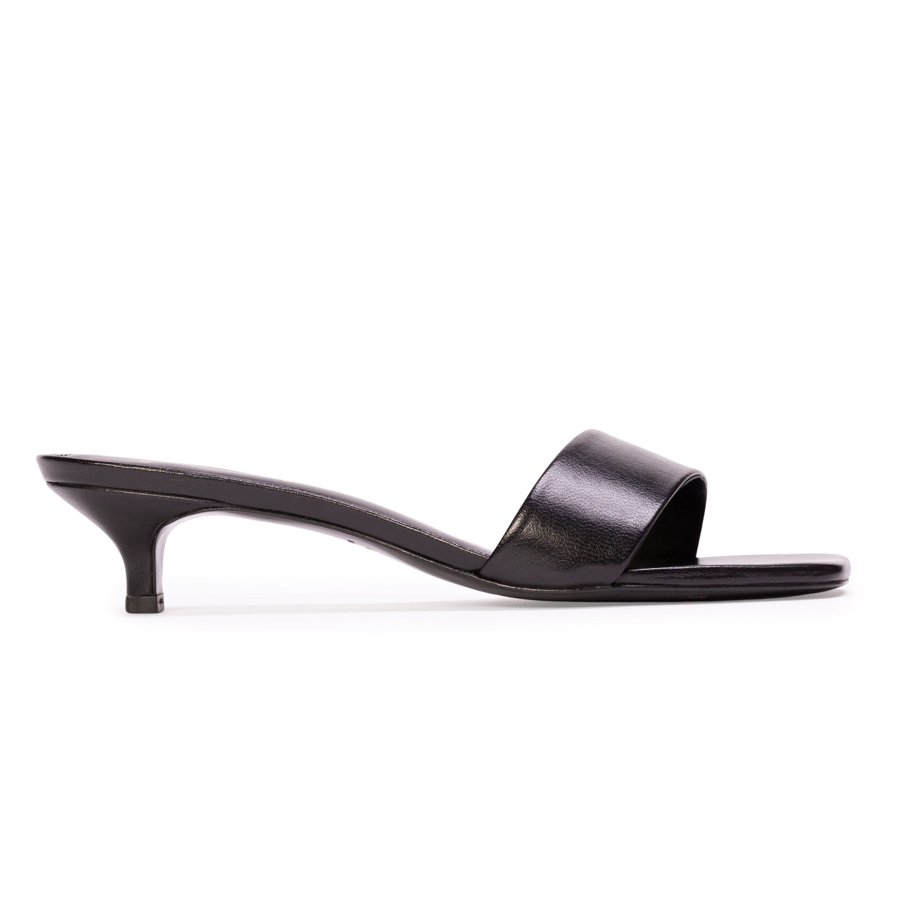BLACK SUEDE STUDIO Avery 35 Sandal, Main, color, Black Leather