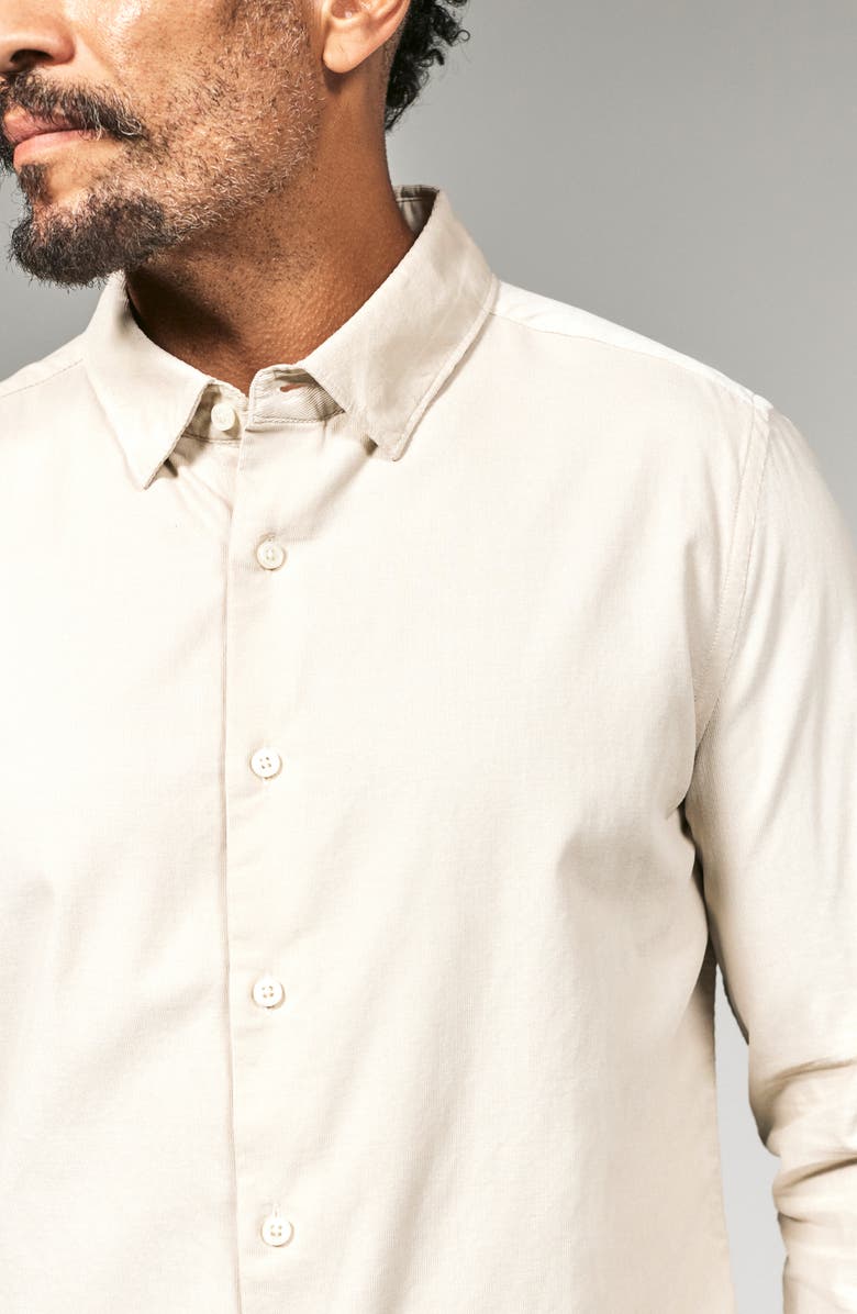 7 Diamonds Herigate Cotton Corduroy Button-Up Shirt, Alternate, color, Beige