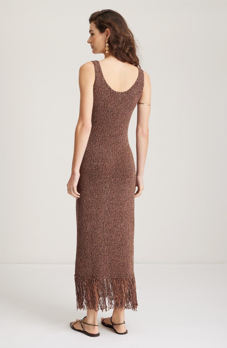 Nordstrom Fringe Maxi Sweater Dress, Alternate, color, Brown Coffee- Brown Nut Marl