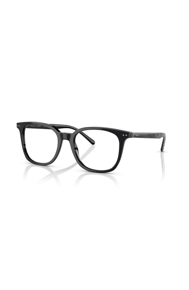 Polo Ralph Lauren 53mm Rectangle optical glasses, Main, color, Black