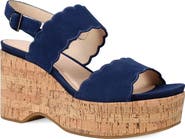 Pelle Moda Cicel Slingback Platform Wedge Sandal