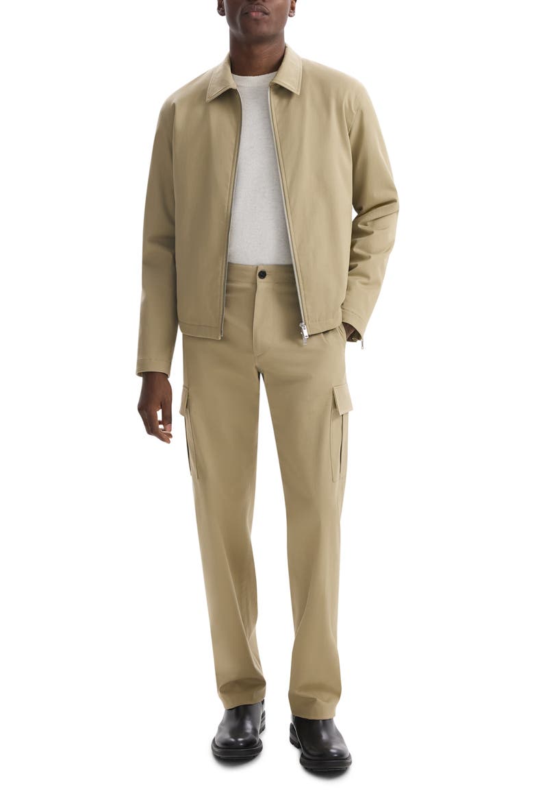 Cotton Twill Zip Cuff Bomber Jacket, Alternate, color, KHAKI