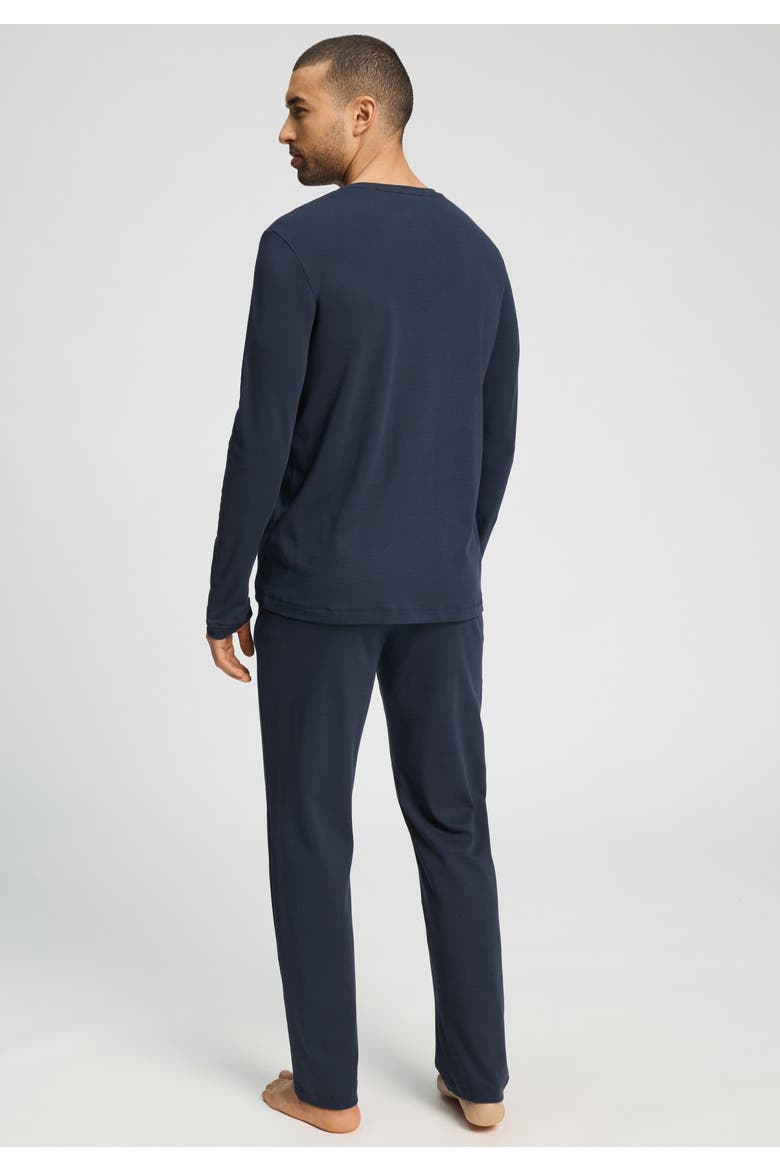 Night & Day Cotton V-Neck Pajama Set, Alternate, color, Deep Navy