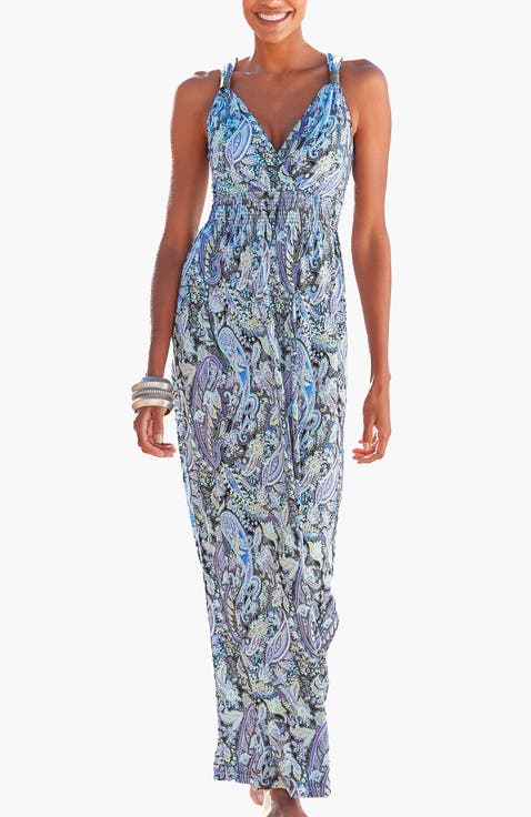 Women's Paisley Print Maxi Dress