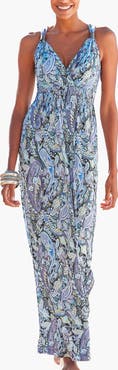 LASCANA Women's Paisley Print Maxi Dress