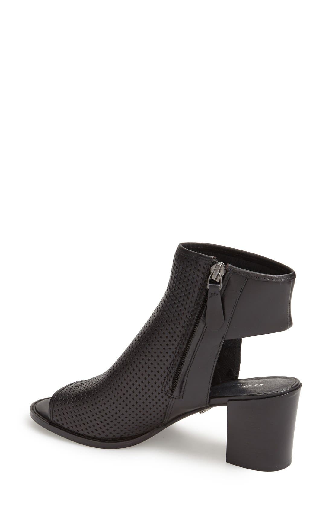 Kenneth Cole New York 'Shay' Open Toe Perforated Leather Bootie, Alternate, color, 