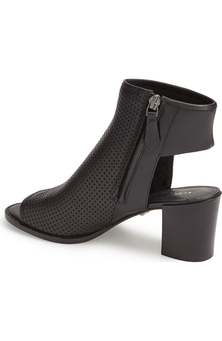 Kenneth Cole New York 'Shay' Open Toe Perforated Leather Bootie, Alternate, color,