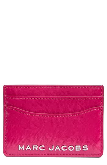 Shop Marc Jacobs Trademarc Card Case In Lipstick