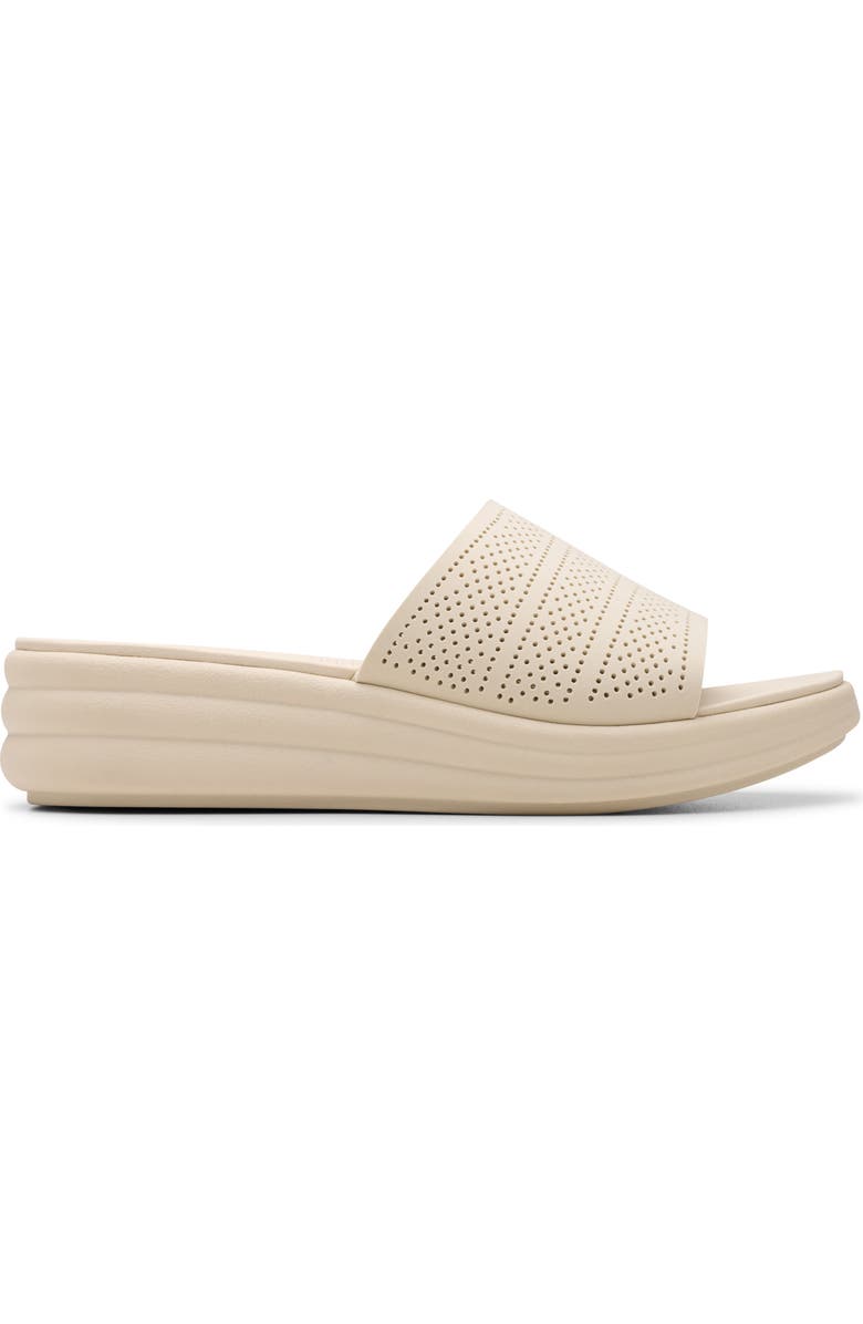 Clarks<sup>®</sup> Drift Twist Wedge Slide Sandal, Alternate, color, Cream
