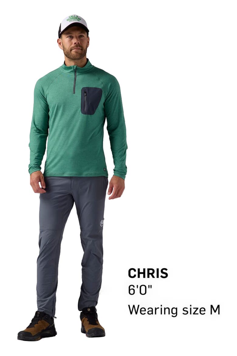 Destination 1/4-Zip Top - Men's, Alternate, color, Gearhead Green