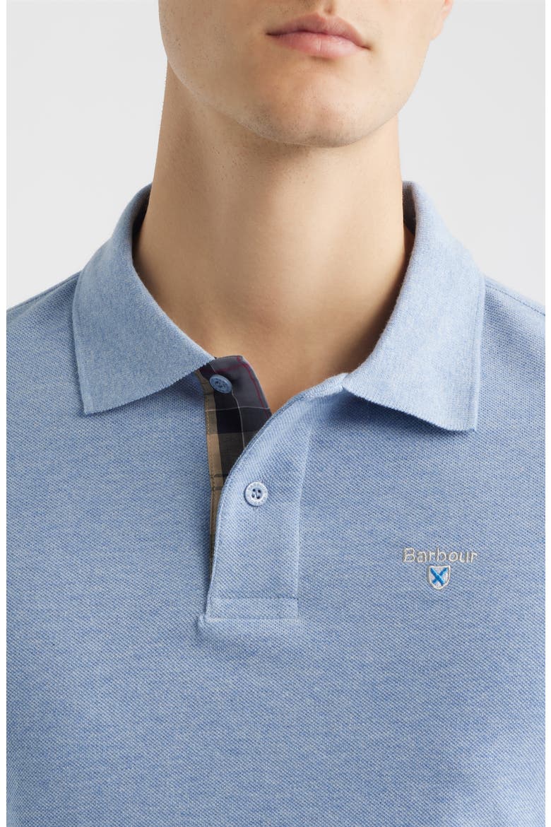 Regular Fit Tartan Piqué Polo, Alternate, color, SKY MARL