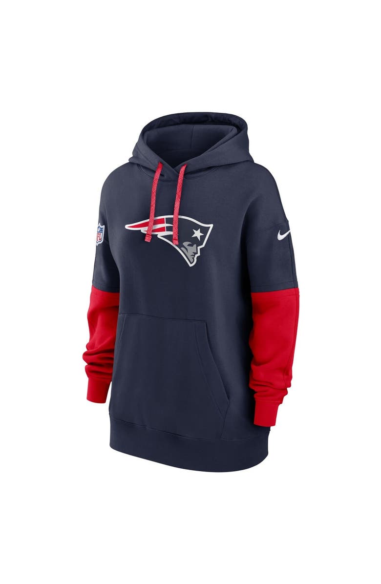 Nike Women's Nike Navy New England Patriots 2024 Sideline Essential Fleece Pullover Hoodie, Alternate, color, Navy