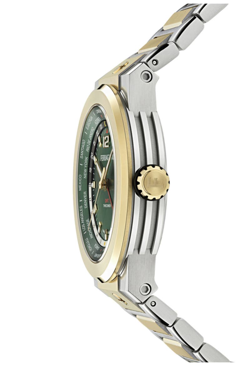 F-80 GMT Worldtime Bracelet Watch, Alternate, color, TWO TONE