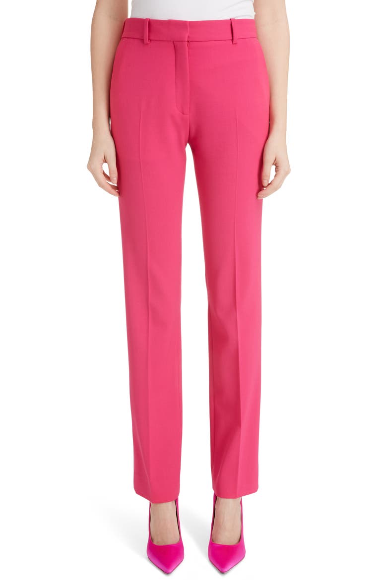 Slim Leg Trousers, Main, color, BUBBLEGUM