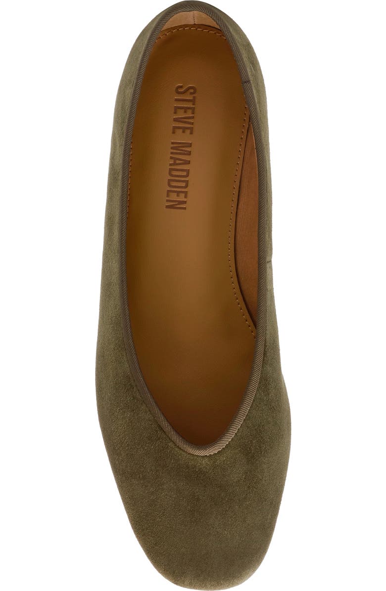 Steve Madden Pipa Ballet Flat, Alternate, color, Olive Suede