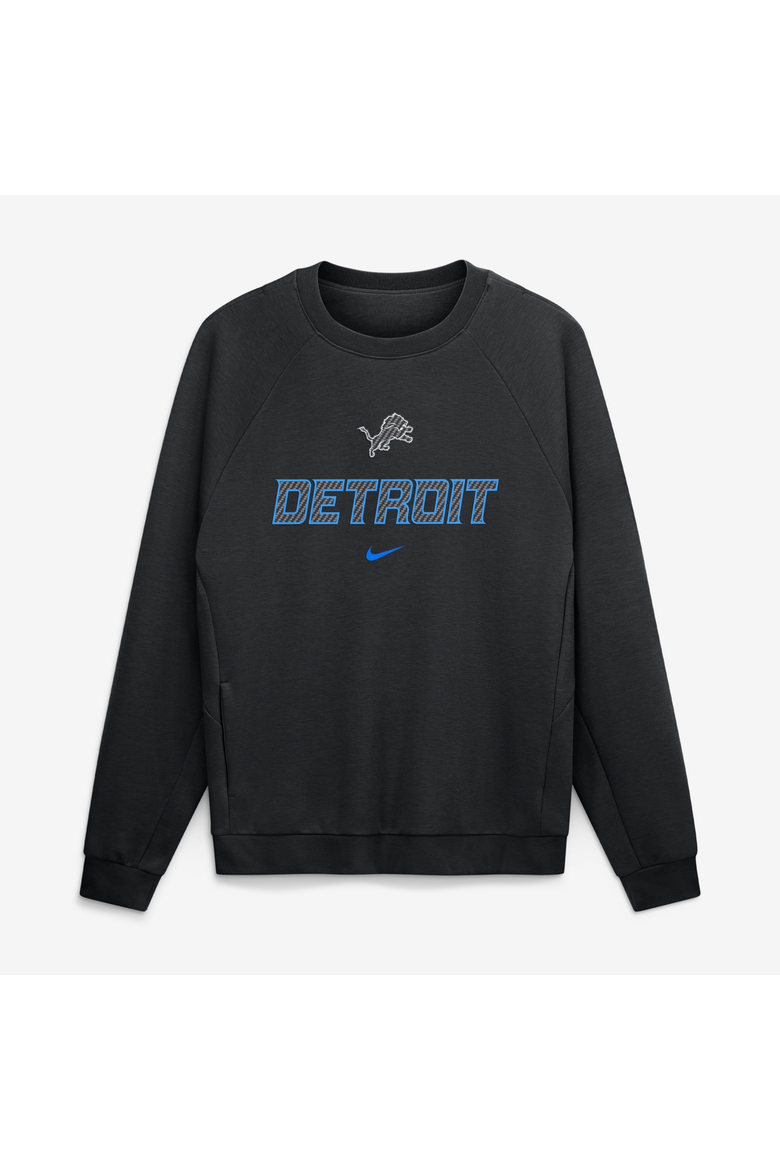 Men's Nike  Black Detroit Lions 2026 Rivalries Collection Dri-FIT Crew Sweatshirt, Alternate, color, Black