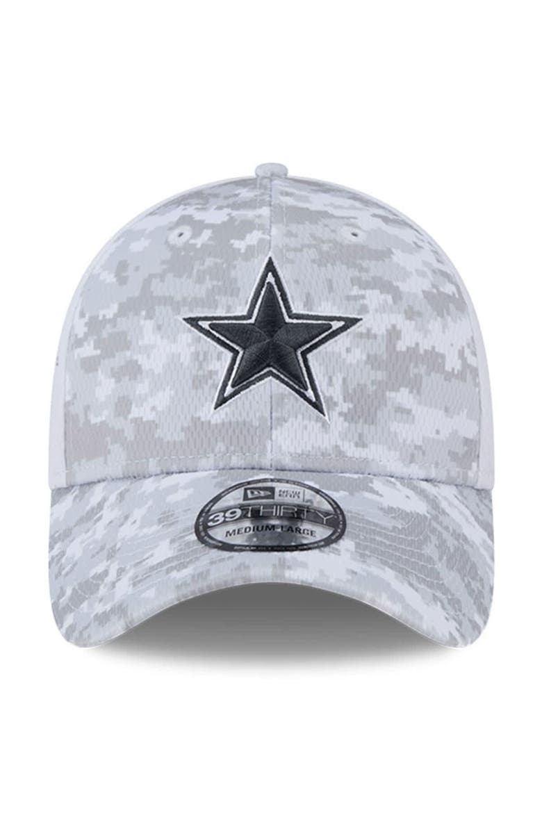 New Era Men's New Era  White Dallas Cowboys 2024 Salute To Service Digital Camo 39THIRTY Flex Hat, Alternate, color, 