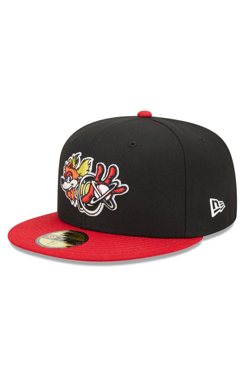 New Era Men's New Era Black/Red Albuquerque Isotopes Marvel x Minor League 59FIFTY Fitted Hat, Main, color,