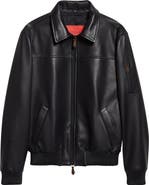 ISAIA Aviator Lambskin Leather Jacket