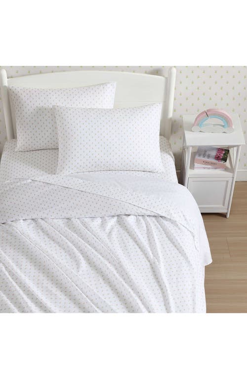 Laura Ashley Violet Print Microfiber Sheet Set In Multi