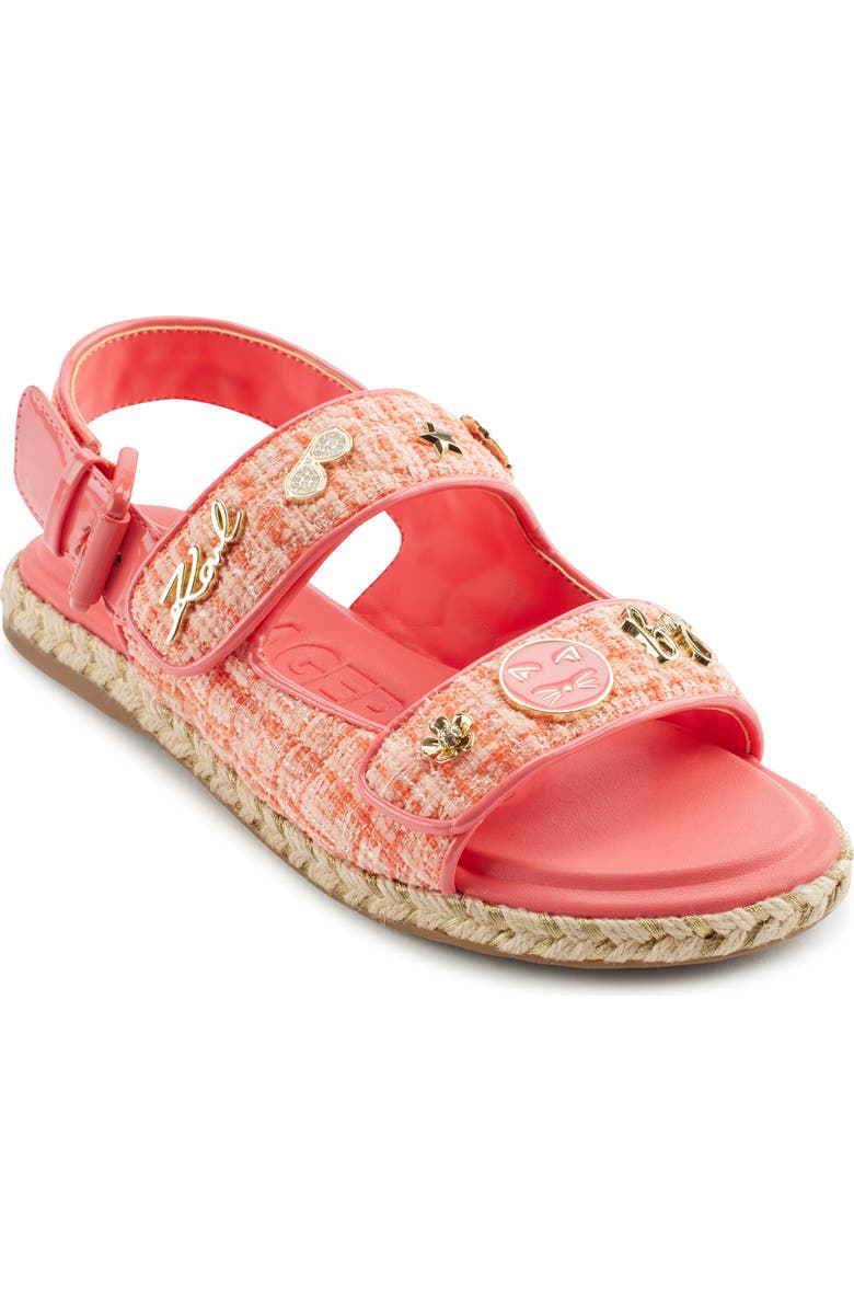 KARL LAGERFELD PARIS Charlay Slingback Sandal, Main, color, Sunset Coral