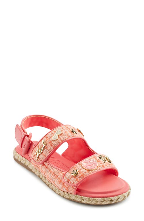 Shop Karl Lagerfeld Paris Charlay Slingback Sandal In Sunset Coral