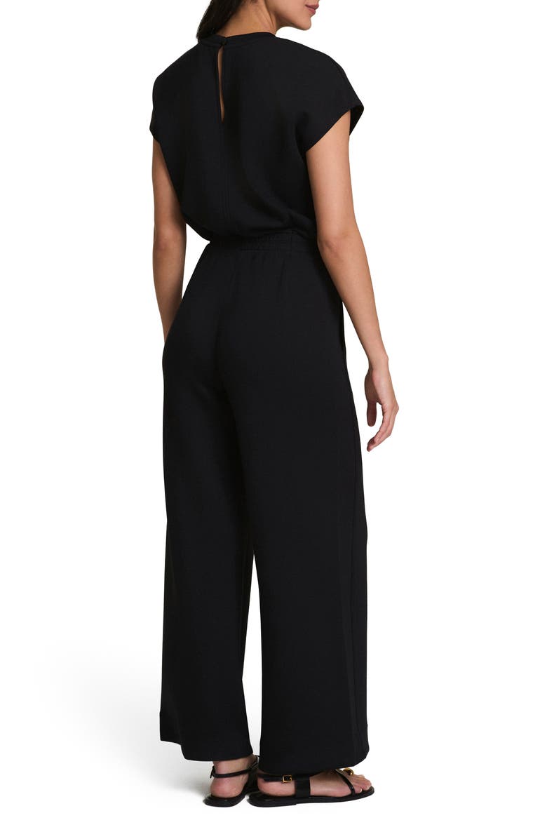 SPANX<sup>®</sup> AirEssentials<sup>®</sup> Cap Sleeve UPF 50+ Cinched Jumpsuit, Alternate, color, Very Black