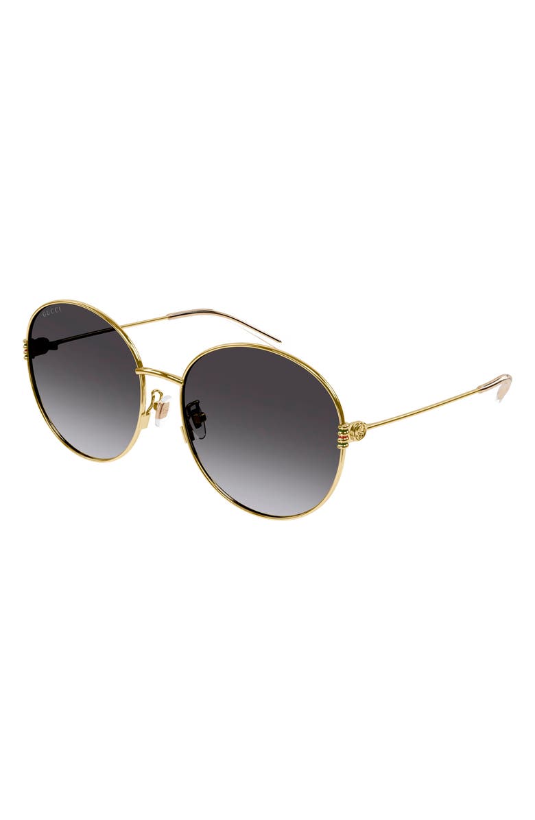 Gucci 60mm Gradient Round Sunglasses, Alternate, color,