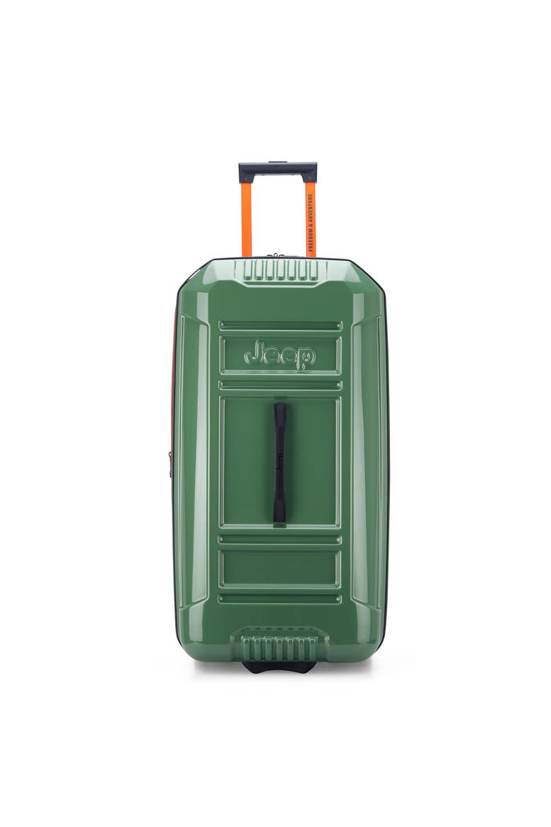 JH003B Checked-Large 30 Inch Hardside Expandable Luggage with Two Wheels, Main, color, Elm Green