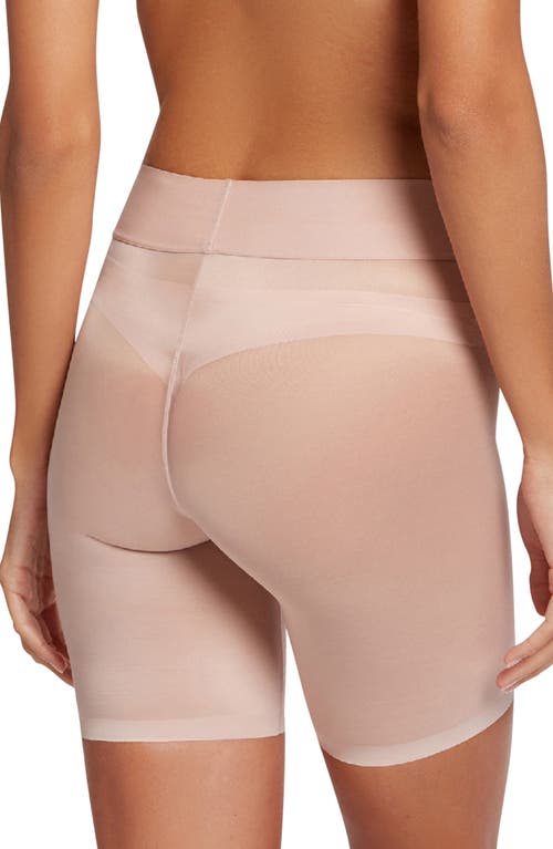 Wolford Cotton Contour Control Shaping Shorts In Pink