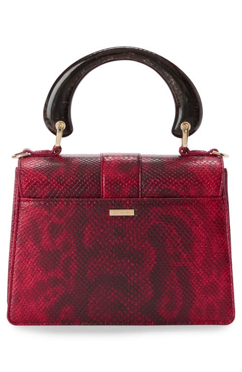 Brahmin Small Hallie Leather Top Handle Bag In Red