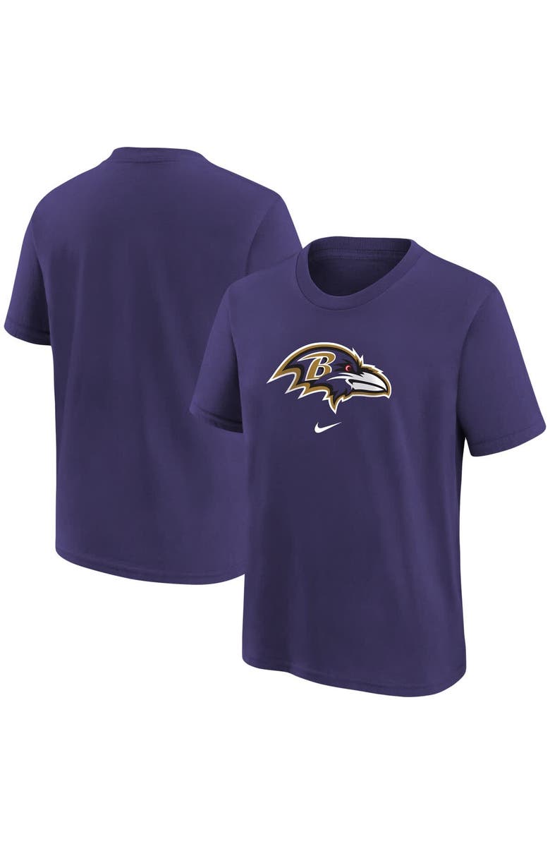 Nike Youth Nike Purple Baltimore Ravens Logo T-Shirt, Alternate, color, Purple