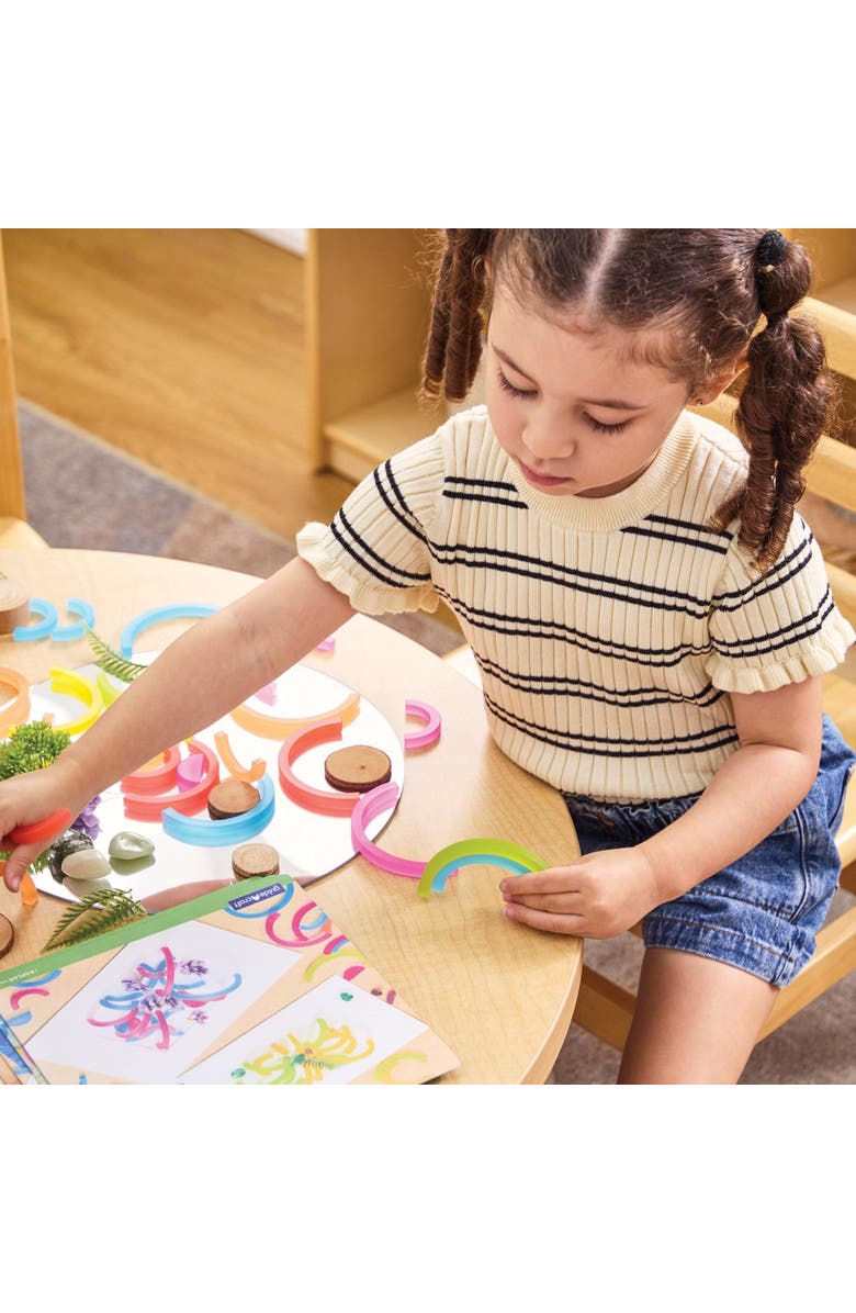 Kaplan Early Learning Company Translucent Arch Tiles - 90 Pieces, Alternate, color, Multicolored