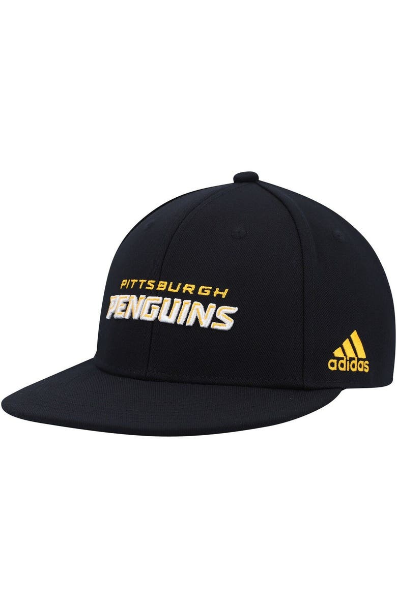 adidas Men's adidas Black Pittsburgh Penguins Snapback Hat, Main, color, Black