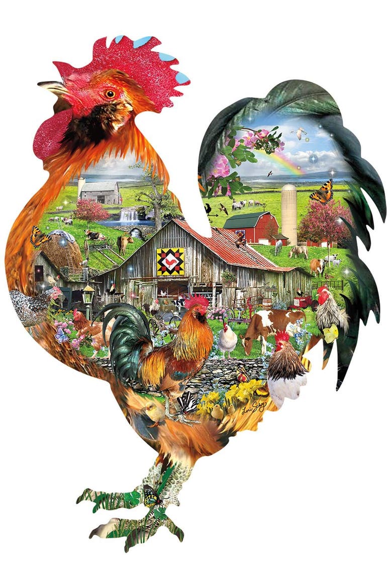 Rule the Roost 1000 piece Jigsaw Puzzle for Adults Special Shape, Alternate, color, Multicolor