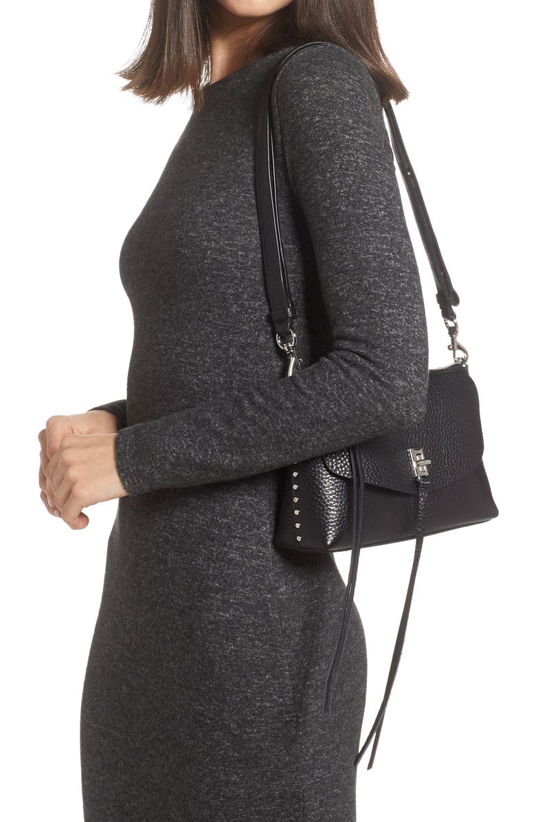 Rebecca Minkoff Darren Top Zip Leather Crossbody Bag, Alternate, color,