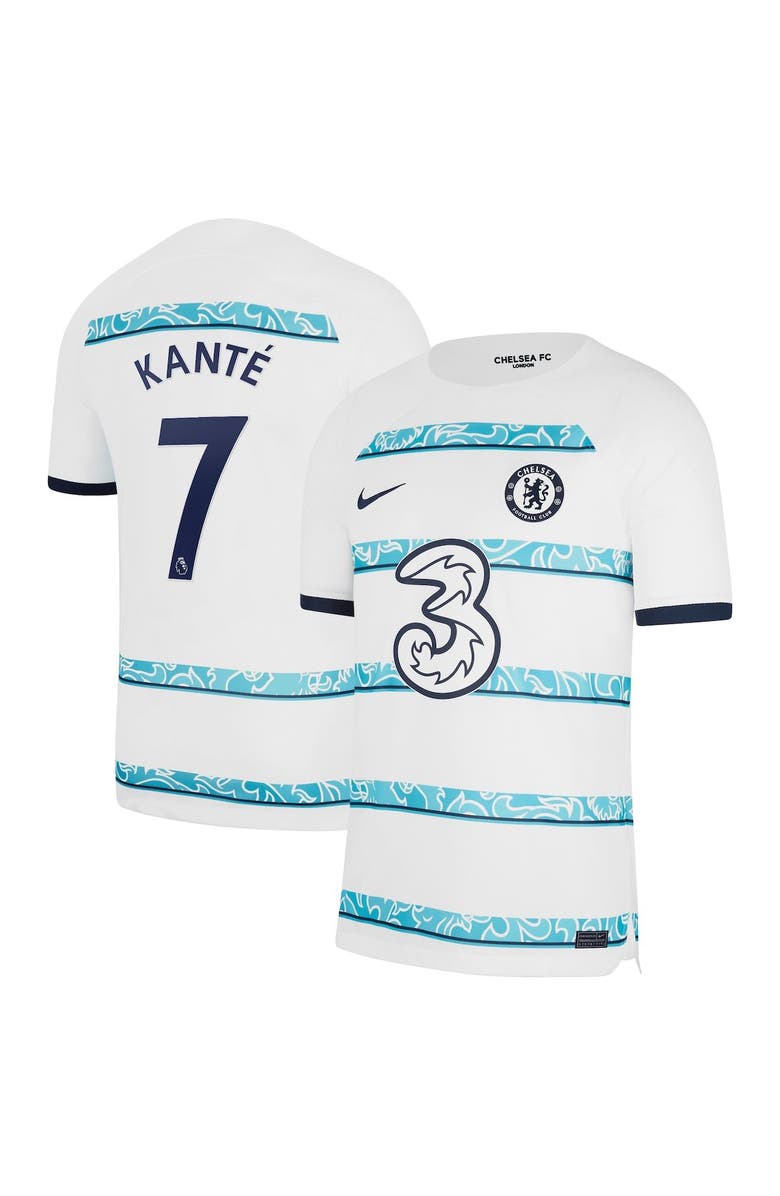 Nike Men's Nike N'Golo Kanté White Chelsea 2022/23 Away Breathe Stadium Replica Player Jersey, Main, color, 