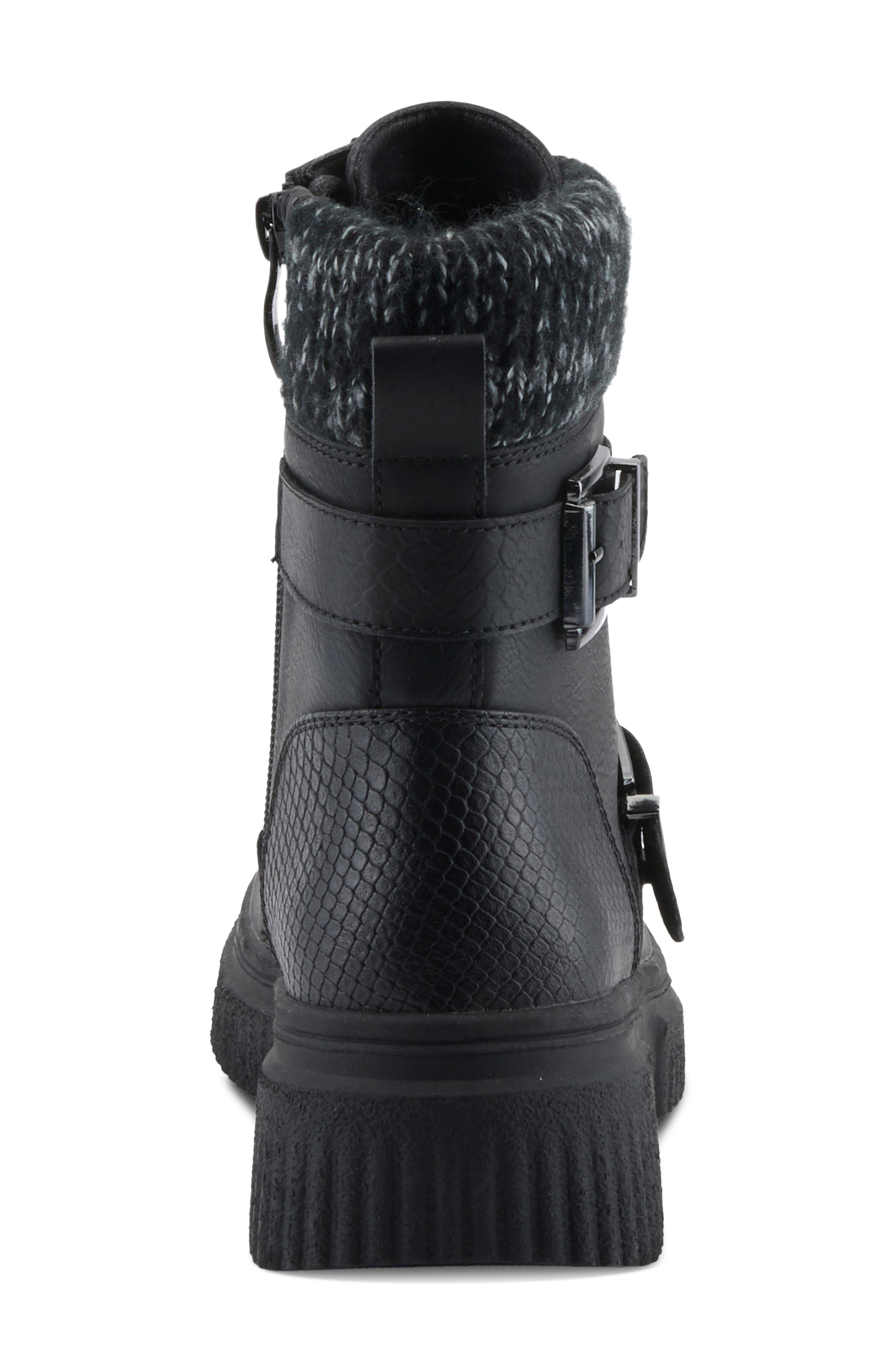 Mahanda Lug Sole Boot, Alternate, color, BLACK