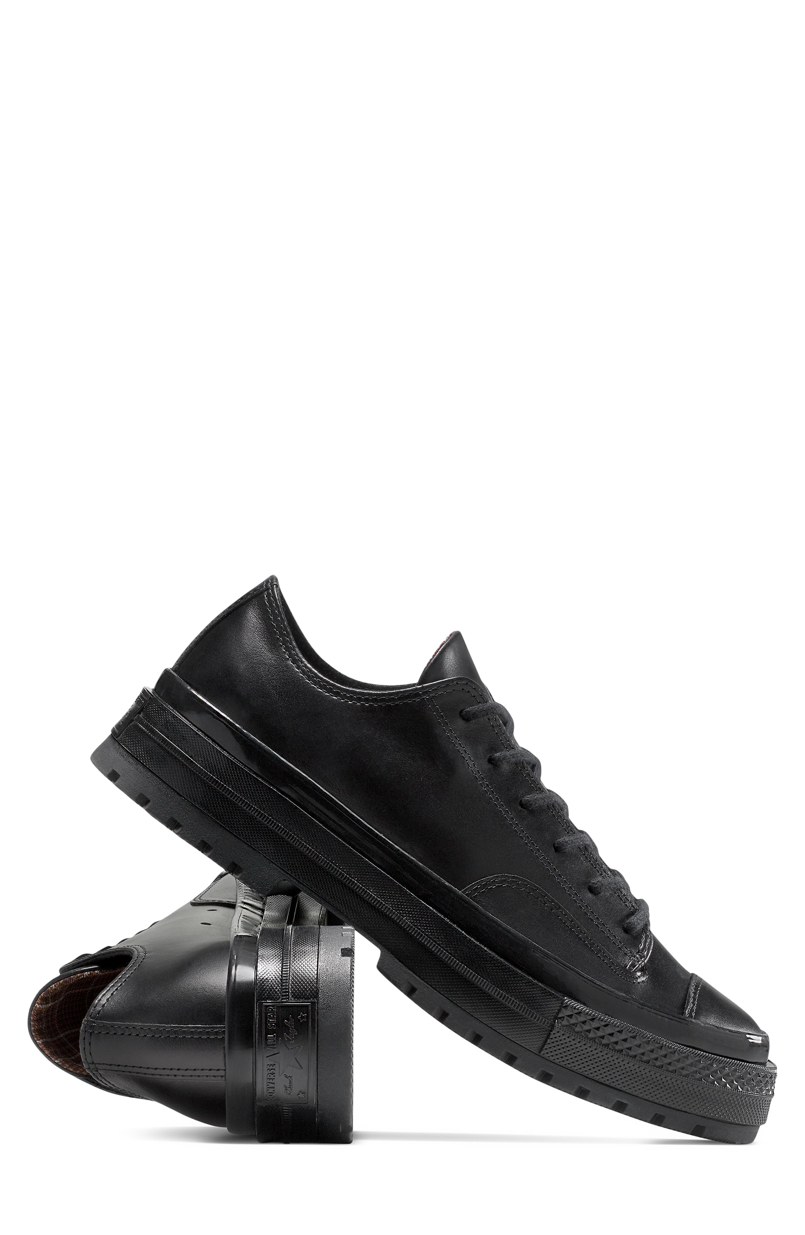 Converse Chuck 70 National Leather Sneaker, Alternate, color, Black/Black/Black