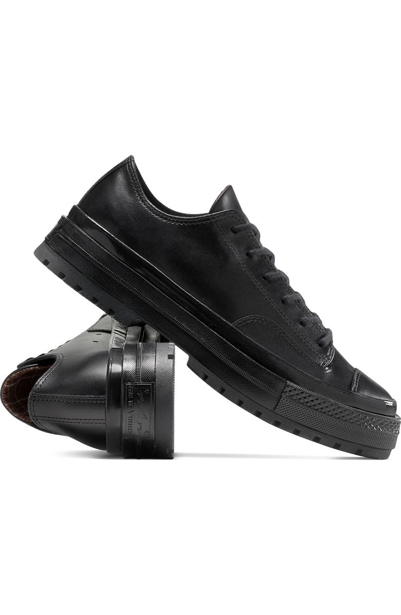 Converse Chuck 70 National Leather Sneaker, Alternate, color, Black/Black/Black