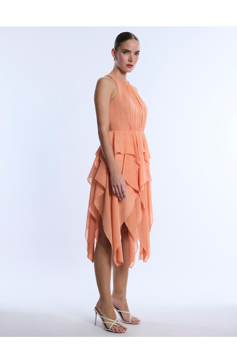 BCBGMAXAZRIA Ruffle Skirt Dress, Alternate, color, Apricot